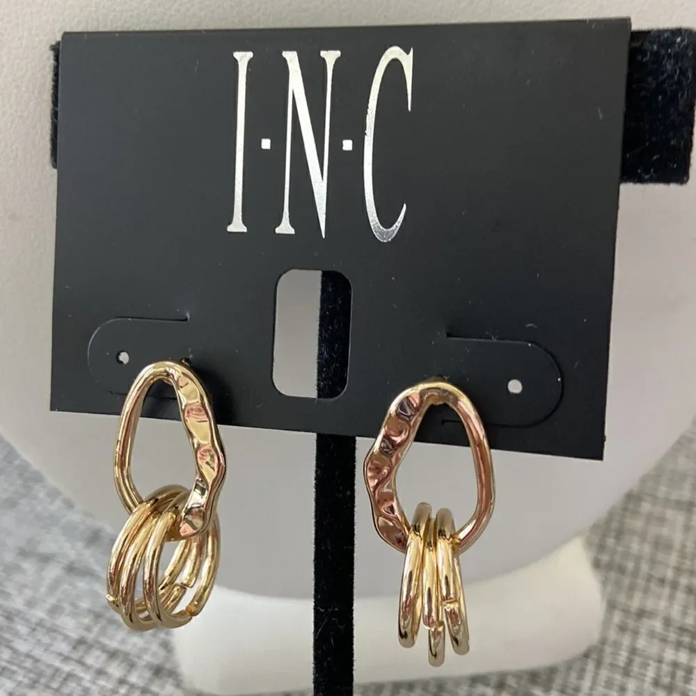INC NWT earrings gold color